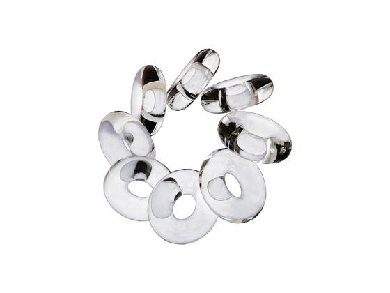 Linked glass rings